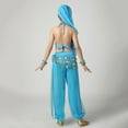 thumbnail image 5 of Eltusu Girls Belly Dance Sets, Elastic Waist Shows Sleeveless Performance Kids Dancewear Sets Sky Blue Size 11-13 T, 5 of 6