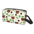thumbnail image 2 of Goofa Cute Bear Printed Toiletry Bag with Handle,Large Capacity Travel Makeup Cosmetic Bag for Women, Carry on Airport Airline Compliant Bag, 2 of 9