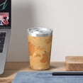 thumbnail image 6 of 12oz Conical Thermal Insulation Cup 4.9×3.2in With Straw No Odor Insulation Effect Is Good For Party Camping Picnic Travel Sandybrown Marble_1, 6 of 7