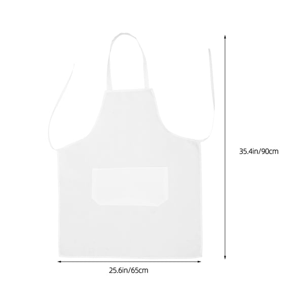 TEHAUX 2-Piece White Chef Apron and Hat Set with Convenient Split Pockets for Cooking, Baking, and Kitchen Use