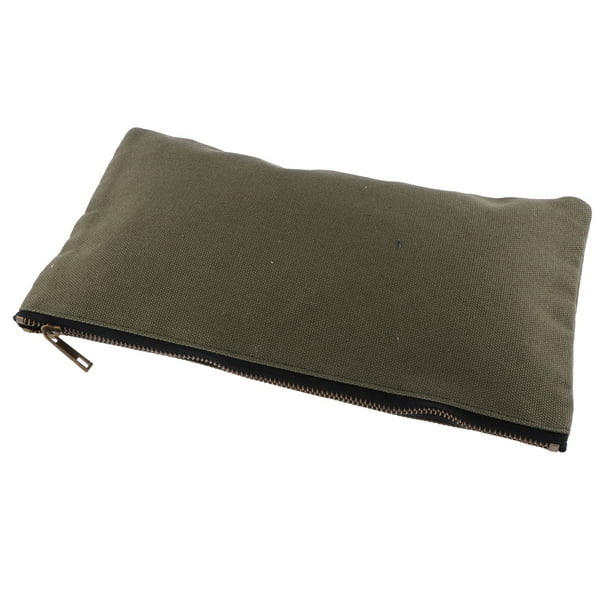 Bolsa con cremallera, 12,2 x 6,5 pulgadas, diseño de lona duradera con Verde
