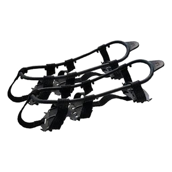 Clavos para zapatos, tacos para raquetas de nieve, puños para nieve, tacos de tracción para caminar, tacos para hielo, clavos para montañismo, hombres Negro M