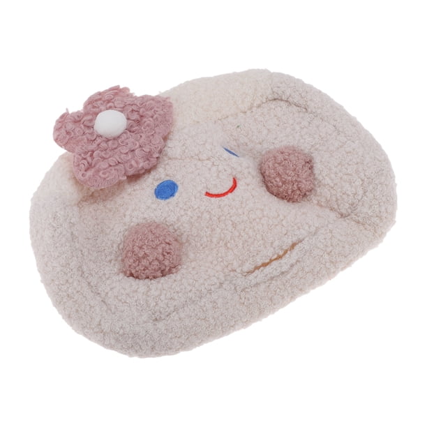 Soporte de Pañuelos para Automóvil Organizador de Caja de Pañuelos de Felpa Rosa Beige 1 Pcs