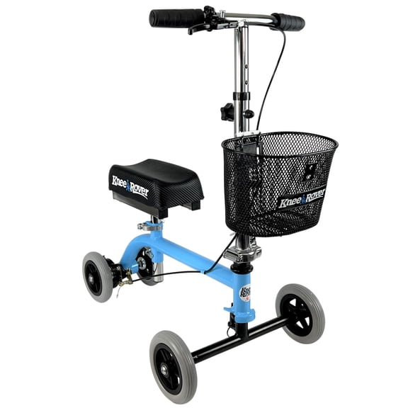 KneeRover Foldable Knee Walker Mobility Knee Scooter for Small Adults and Children for Leg Foot Surgery in Blue