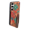 thumbnail image 2 of for Samsung Galaxy S24 Plus Luxury Premium PU Leather + TPU Case with 3 Card Slots, Kickstand Back Case Floral Pattern Skin-Friendly Shock-resistance Cover for Samsung Galaxy S24 Plus, Winter, 2 of 6