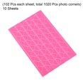 thumbnail image 3 of Unique Bargains Autocollant Coin Photo PVC Autocollant de Montage Rouge Rose 10 Feuilles/1020 Pcs, 3 of 5