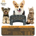 thumbnail image 3 of Neater Pet Brands Raised Neater Slow Feeder - Elevated & Adjustable Feeding Height - Improves Digestion, Stops Obesity, and Slows Down Eating, 2.5 Cups, Gunmetal, 3 of 10