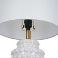 thumbnail image 3 of My Texas House 21'' Table Lamp with White Fabric Drum Shade Transitional Table Light Fixture for Living Room, Bedroom or Office, White, 3 of 8