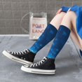 thumbnail image 5 of Naloa Blue Glitter Sparkles Knee Socks, High Socks Long Stretchy Sock Women Knee High Stocking, Long Socks for Women, 5 of 6