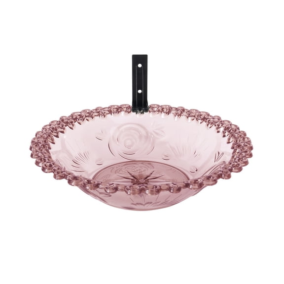 Uutvery Hanging Bird Bath Garden Decoration for Outside,Bird Feeding Bowl Transparent Multiuse Backyard Decoration Water Bowl, Hummingbird Feeder Tray for Trees Walls Wooden Fences