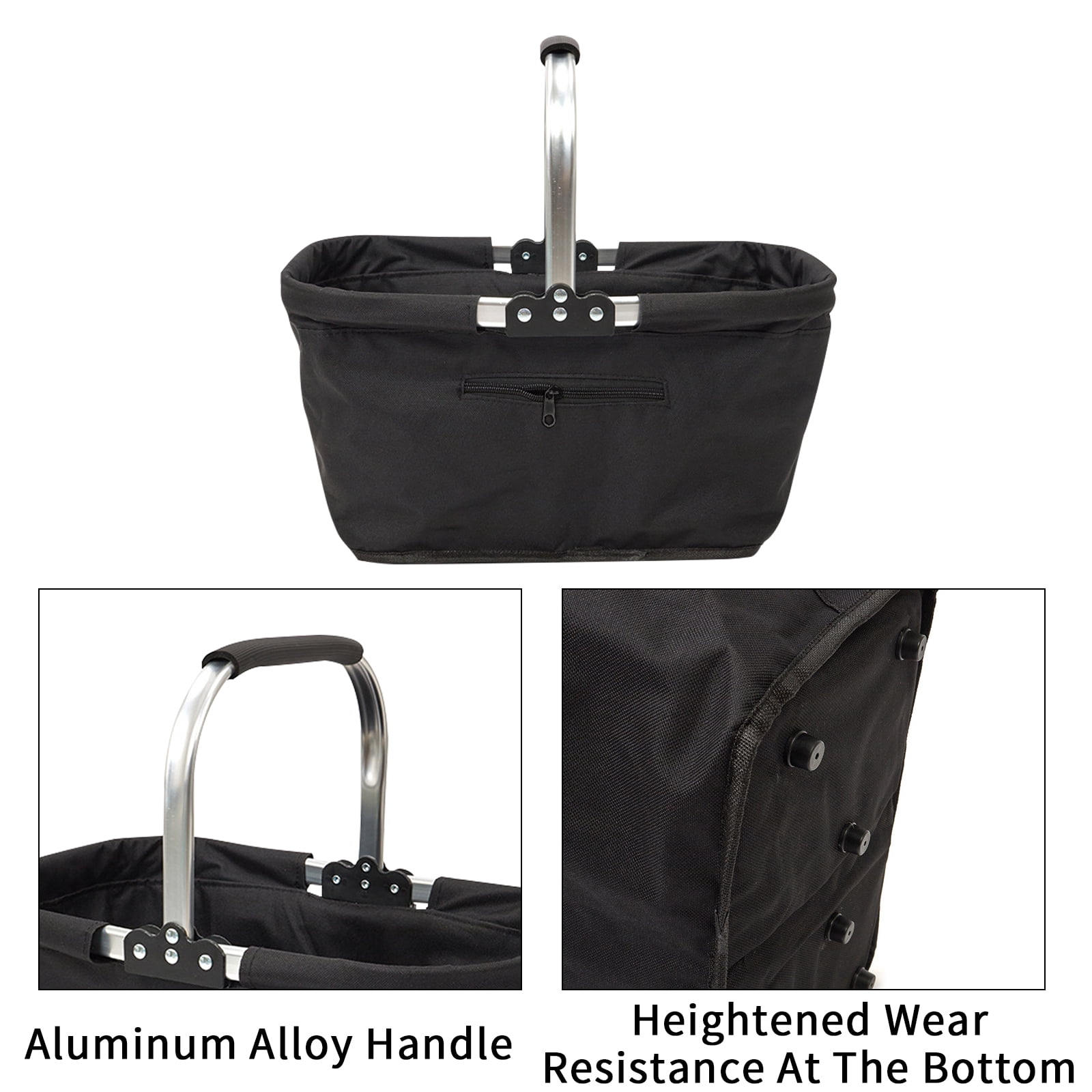 Vauban Folding shopping basket-portable foldable grocery/canvas storage basket, suitable for family, beach and travel