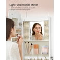 thumbnail image 6 of SONGMICS Jewelry Organizer, LED Jewelry Cabinet Wal, Lockable Rounded Wide Mirror with Storage, Interior Mirror, White Surface with Greige, 6 of 6