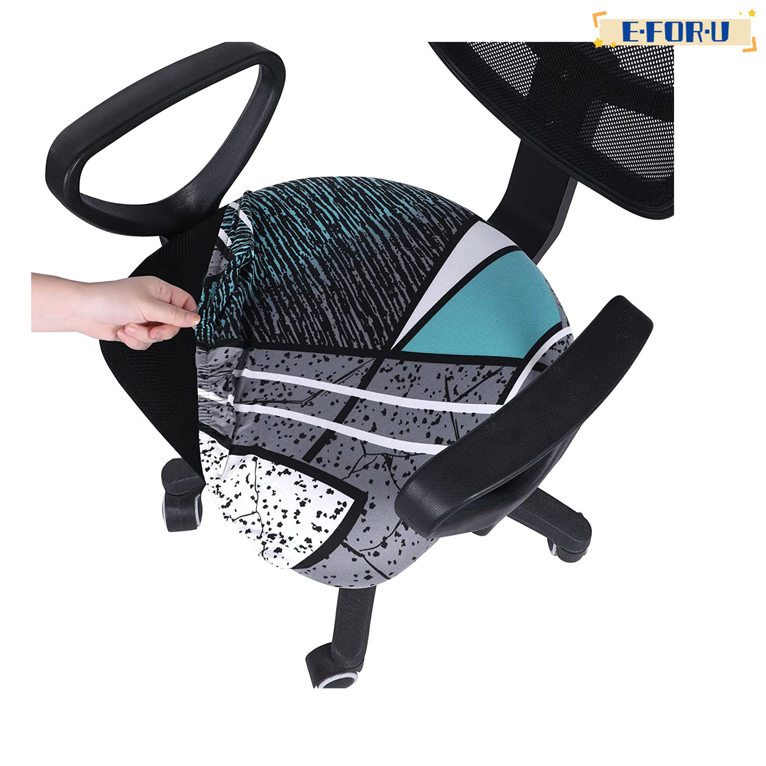 ?Office Chair Cover, Printed Washable Stretchable Desk Chair Cover