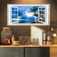 thumbnail image 1 of Window Open to Cloudy Blue Sky - Oversized Landscape Wall Art Print, 1 of 3