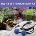 thumbnail image 4 of Pond Air Pump Koi Pond Aerator For Pond Up To 1000 Gallons Pond Deicer All-in-one Pond Aeration Kit With Double Outlet Airline Tubing Air Stones Check, 4 of 5