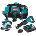 thumbnail image 1 of Kit combinado inalámbrico Makita XT505 18V LXT de 5 piezas, 3 Ah, 1 of 8