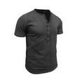 thumbnail image 7 of 2Xl White Tshirts for Men Mens Black Tee Gray Undershirt Men V Neck T Shirts Men Tee Shirt Men's Henley Short Sleeve T Shirts, 7 of 7
