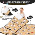 thumbnail image 3 of Cow and Heart Yellow Pattern Toddler Nap Mat with Pillow & Blanket, Soft Sleeping Mat for Preschool Daycare Travel Sleepovers, 3 of 6