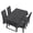 Black Leopard, variant on TSOVTHRID Black Marble Texture Print 5 Pcs Tablecloth Chair Cover Set Removable Dining Chair Protector Washable Spandex Rectangle Table Cloth for Dining Table Kitchen Decor