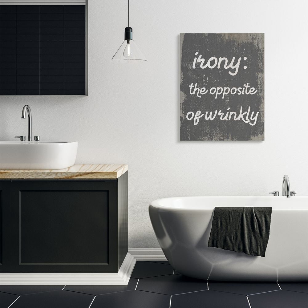 Stupell Industries Irony Definition Wrinkly Laundry Family Home Humor Designed by Daphne Polselli
