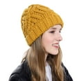 thumbnail image 6 of Visland Women Knit Beanie Hats, Fashion Soft Chunky Woolen Yarn Autumn Winter Head Warm Skully Beanie Cap for Skiing Traveling Riding Shopping Dating, 6 of 8