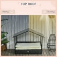 thumbnail image 4 of PawHut Extendable Rattan Dog House Outdoor Indoor with Roof, Cream White, 4 of 7
