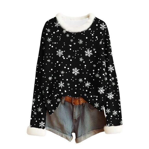 Fall Saving Talove Long Sleeve Shirts for Women Graphic Printed Sweatshirt Women Fall Clothes Soft Stretch Basic Tee Womens Tops Long Sleeve Tunic Christmas Shirts