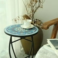 thumbnail image 2 of Outdoor Side Table, Mosaic Side Table Round  Accent Table Indoor Outdoor Side Table Suit for Yard, Garden, Living Room Ect Symmetrical Figure, 2 of 6