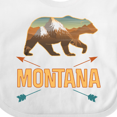 thumbnail image 4 of Inktastic Montana Vacation Bear Silhouette Boys or Girls Baby Bib, 4 of 4