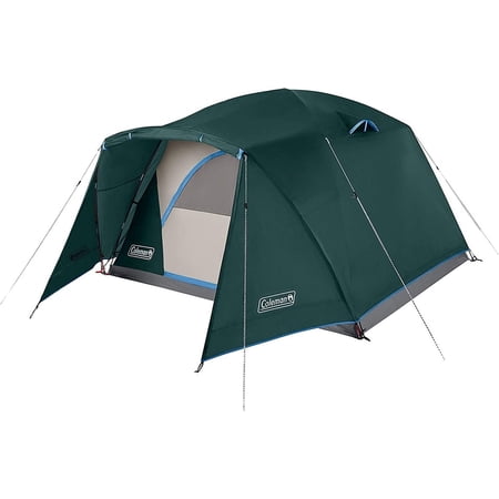 Coleman Skydome Camping Tent with Full-Fly Weather Vestibule, 2/4/6 Person Weatherproof Tent with Rainfly, Carry Bag, Storage Pockets, and Ventilation, Sets Up in 5 Minutes