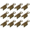 thumbnail image 1 of 600 Pcs Fold Over Cord Ends, 10.2x2.5mm Ribbon Crimp Ends Cap, Clasp Tips for Leather Craft Making Diy (Bronze), 1 of 6