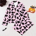 thumbnail image 3 of Tisuna Halloween Pajamas Set For Womens Pumpkin Ghost Print Long Sleeve Button Down Tops And Pants Sleepwear Pjs Sets Trendy 2 Pieces Homewear S-XXL, 3 of 3