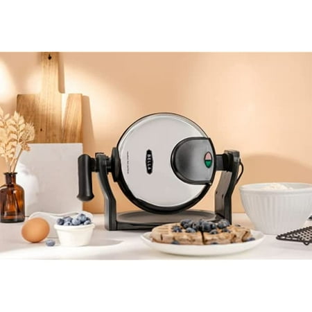 Bella - Non-Stick Rotating Belgian Waffle Maker - Stainless Steel