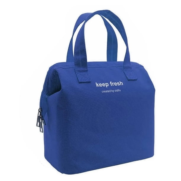 Bolsa térmica para el almuerzo fiambrera portátil de mano impermeable de color sólido de Tela Oxford con cremallera de metal para viajes diarios ANGGREK