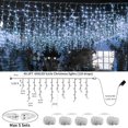 thumbnail image 4 of 600LED Christmas Icicle Lights Plug in, 61ft + 15ft Hang Icicle String Lights with Remote Control, 8 Modes Twinkle Curtain Fairy Lights Waterproof for Window Home Wedding Decoration (White), 4 of 7