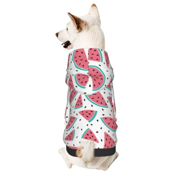 Balery Watermelon Sudadera con Capucha para Perros Pequeños – Ropa para Mascotas, Disfraz para Perros y Gatos, Ideal para Fiestas y Cosplay-Small