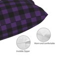 thumbnail image 3 of Fotbe Purple Black Plaid Funda de Almohada Decorativa Estilo Occidental, Lujo en Algodón, Fundas para Almohadas King, Cojín Estampado para Decoración del Hogar-20"x30", 3 of 6