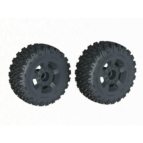ARRMA dBoots 'Ragnarok MT' Tire Set Glued Black 2pcs ARA-1383