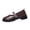 Brown, variant on Busydd Loafers for Women Trendy Solid Color Round Toe Womens Dress Shoes Casual Comfortable Thick Heel Women Footwear 9.5