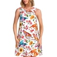 thumbnail image 1 of Fotbe Flowers Birds And Butterflies Vestido de Verano sin Mangas para Mujer – Vestido Midi Línea A, Estilo Camiseta Floral, Vestido Playero Casual y Fluido, 1 of 7