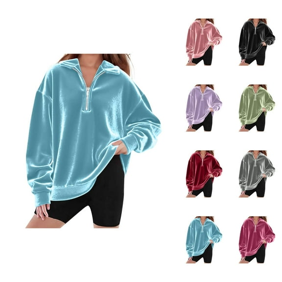 Girls Hoodies 2025 Fashion Style Pullover Sweaters Zip Up Long Sleeve Solid Color Warm Soft Casual Sweatshirt Comfortable Breathable Outerwear Coat Winter Clothes