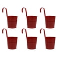 thumbnail image 1 of LEEYNEER 6PCS Iron Hanging Flower Pot Railing Fence Balcony Garden Decor Flower Holder, 1 of 6