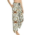thumbnail image 2 of Uemuo Hawaiian Style Pattern Women's Wide Leg Palazzo Lounge Pants with Pockets Light Weight Loose Comfy Casual Pajama Pants-, 2 of 9