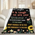 thumbnail image 2 of LHSHID Bonus Daughter Gifts Bonus Daughter Blanket Stepdaughter Gifts from Stepmom Stepdad Step Daughte Valentines Day Christmas Graduation Birthday Gifts from Step Dad 50"x60", 2 of 8