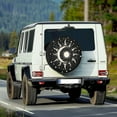 thumbnail image 2 of Yuyamidu Sun and Moon Tire Covers Black Spare Wheel Tire Cover for Trailer, RV, SUV, Travel Camping and Many Vehicles Waterproof Tyre Covers with Elastic Band, 2 of 5