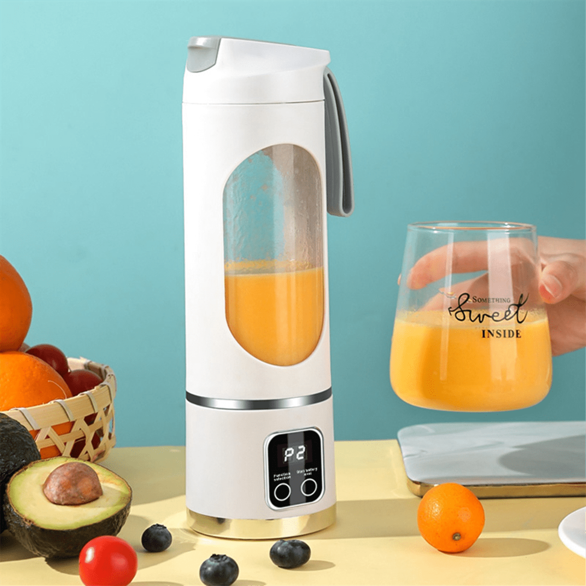 Portable Blender Electric Juicers Fruit Mixers USB Rechargeable Smoothie Mini Blender Personal Juicer 12 Cutter 3Gears A