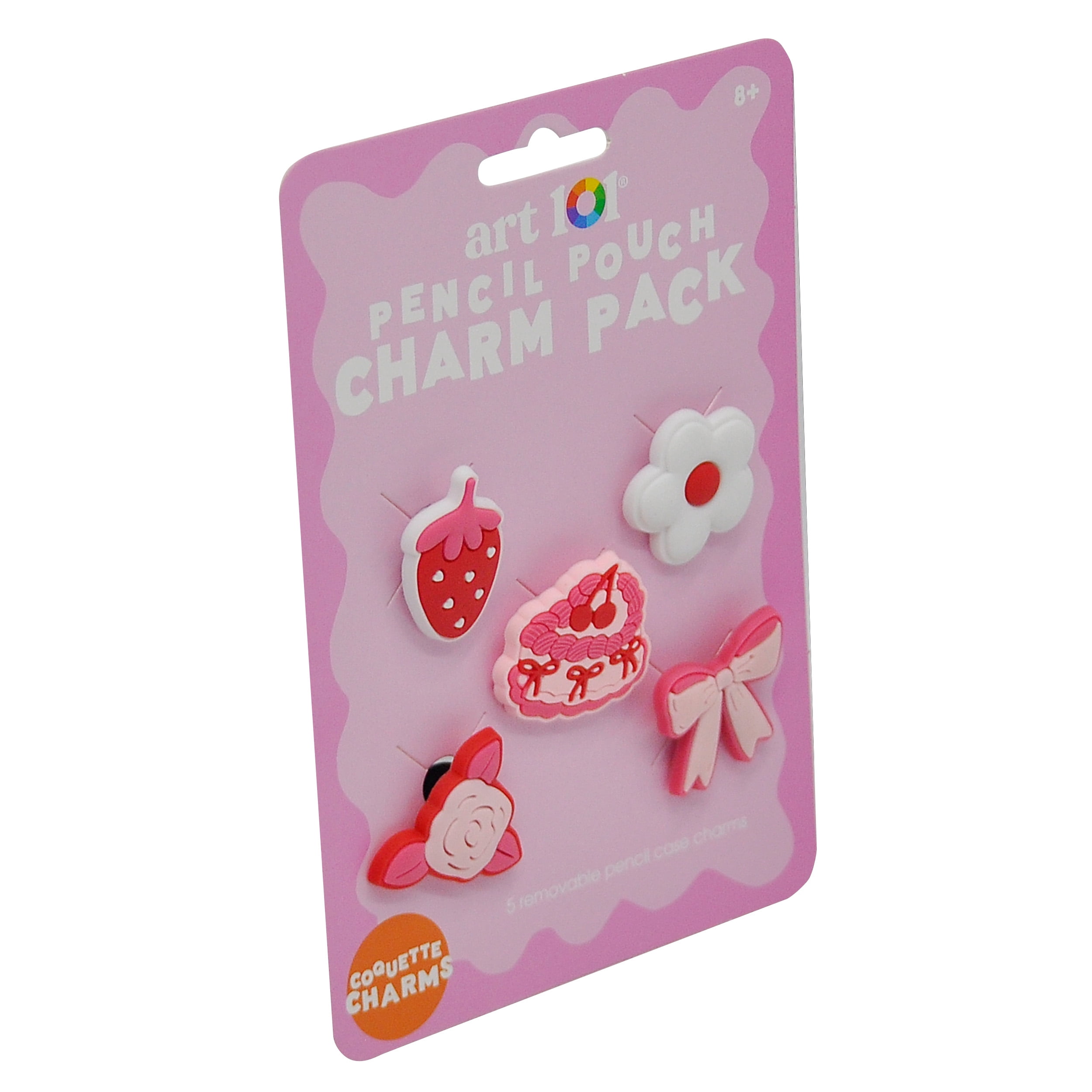 Art 101 Coquette Charms-Pencil Case Accessory, Back to School, 5-Pack
