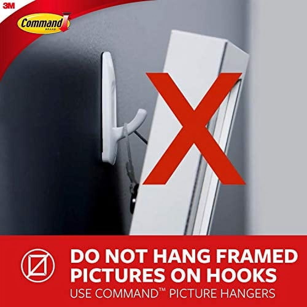 Command MR02-ORB-ES Modern Reflections Metal Hook, Oil Rubbed Bronze, 1 Medium Hook/2 Strips - Quantity 1