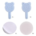 thumbnail image 4 of Techinal Handheld Cute Cats/Bear Ears Cosmetic Mirrors Crystal Epoxy Resin Mold Silicone Mould DIY Crafts Decorations Casting Tools, 4 of 14