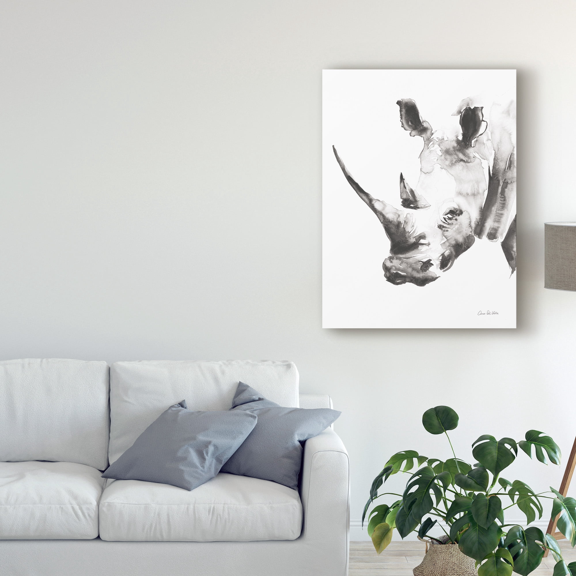 Trademark Fine Art 'Rhino Gray Crop' Canvas Art by Aimee Del Valle